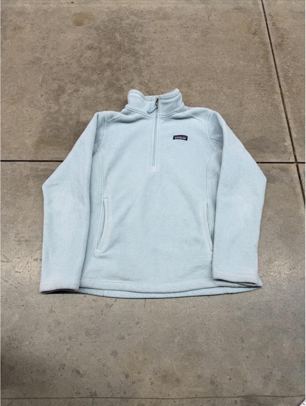 vintage patagonia synchilla baby blue quarter zip fleece jacket large WOMENS